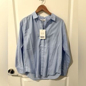 Everlane The Must Have Shirt in Silky Cotton NWT pale blue size 6